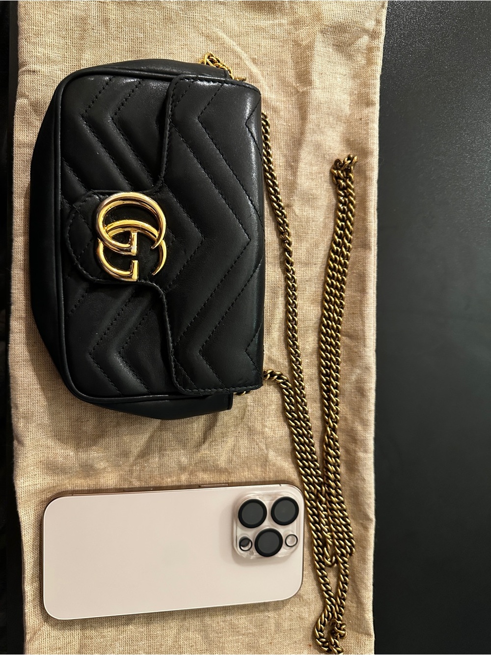 Authentic Gucci GG Marmont Mini Crossbody